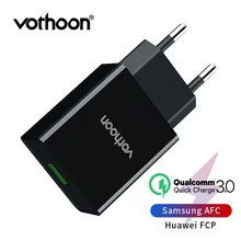 Vothoon 18 Вт Quick Charge 3,0 USB зарядное устройство для samsung S9 Xiaomi huawei QC 3,0 быстрое зарядное устройство для путешествий настенное зарядное устройство для мобильного телефона ЕС