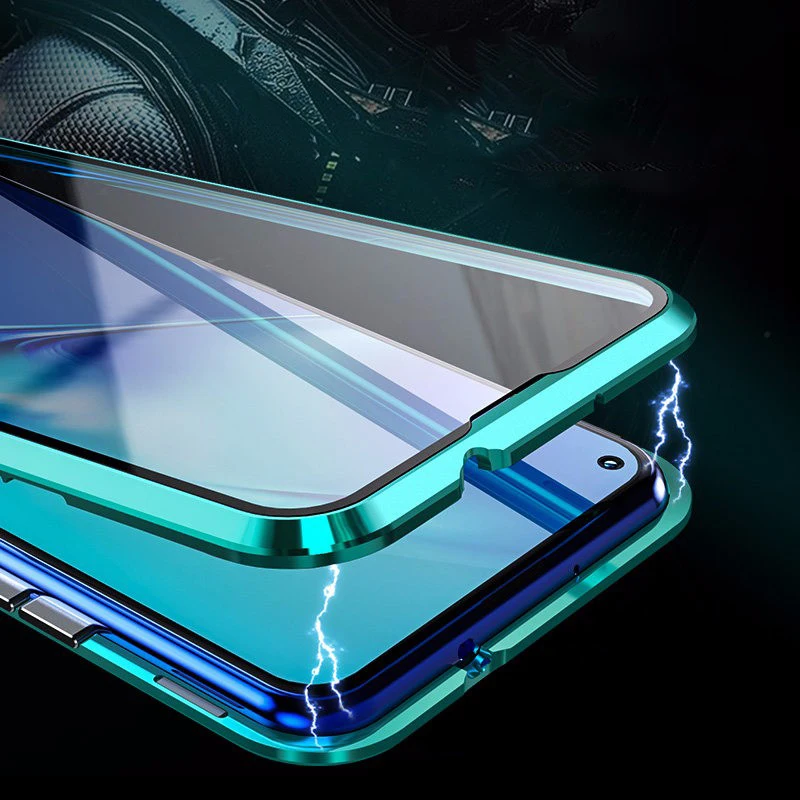 Clear With Green Магнитный адсорбционный чехол для телефона на Xiaomi mi 9t My 9 mi 9T 360 откидная Магнитная задняя крышка для Xao mi Xiomi Red mi Note 8 Pro 7 чехол s - Цвет: Clear With Green