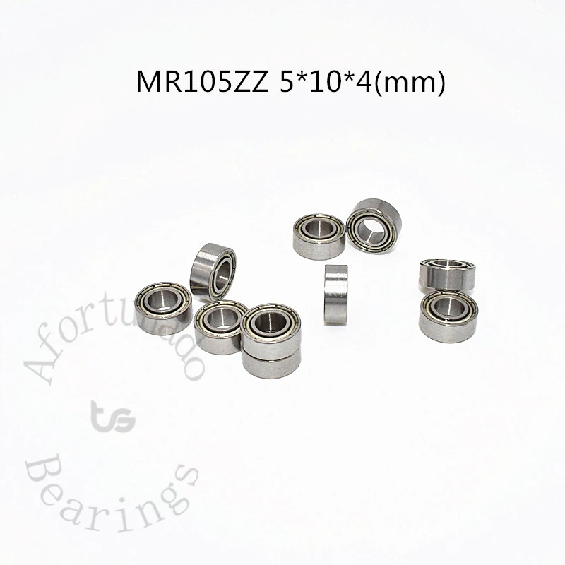 

Miniature Bearing MR105ZZ 10 Pieces 5*10*4(mm) free shipping chrome steel Metal Sealed High speed Mechanical equipment parts