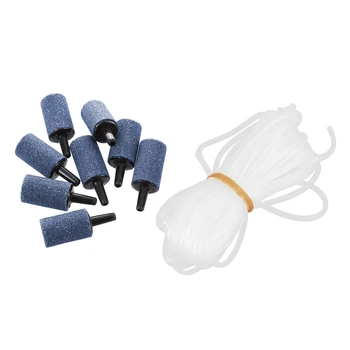 

11 Pcs Accessories: 1 Pcs Oxygen Pump Hose for Air Bubble Stone R Aquarium Fishbowl Pond Pump & 10 Pcs Aquarium Fish Tank Minera