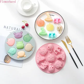 

Animals Halloween Tools Silicone Cake Mold Handmade Soap Mold Baby Food Box Steamable Baking Mold Fondant Molds Chocolate Mold