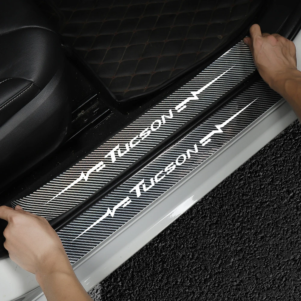 2021 New Car Door Threshold Protection Sticker For Hyundai Tucson 2016 ...