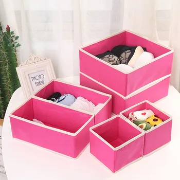 

Underwear Storage OrganizerBox 6 pcs Foldable Drawer Organizer Box for Underwear Socks Ties Closet Organizer Container Box