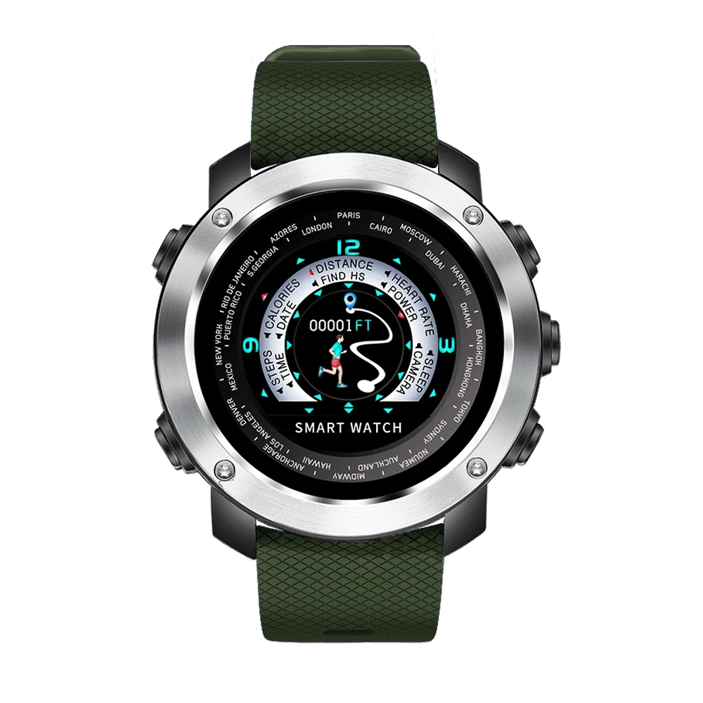 Metal Dial Green Bozlun Новые смарт цифровые часы мужские HeartRate калории Удаленная камера Водонепроницаемые наручные часы модные часы Relogio Masculino W30 - Цвет: Metal Dial Green