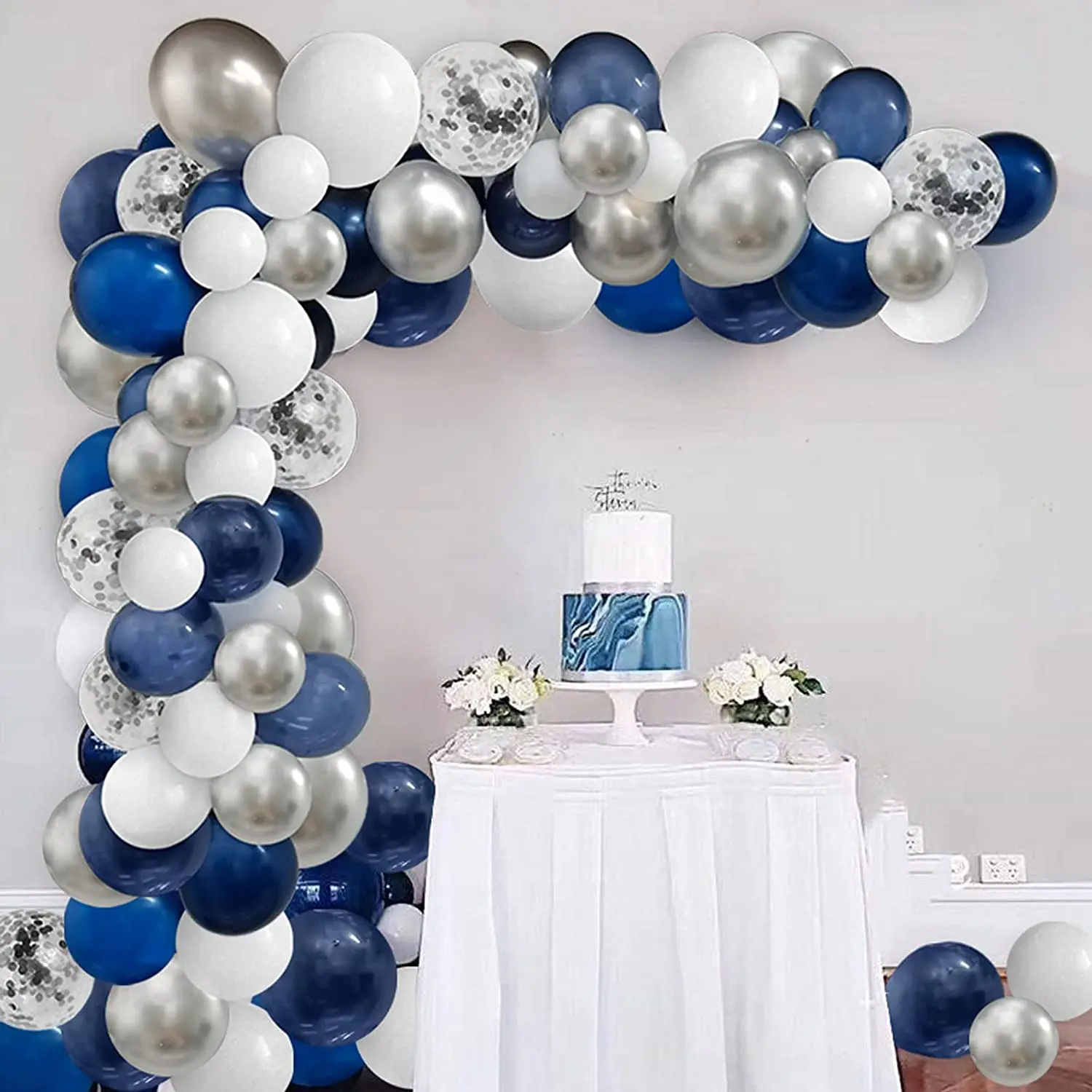 Royal Blue And Silver Wedding Centerpieces