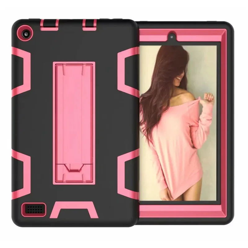 ZS жесткий чехол для планшета Amazon Kindle Fire7 Fire 7 чехол подставка из термопластичного полиуретана комбо задняя крышка защита кожи - Цвет: 8