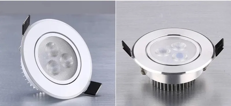 LED Downlight Dimmable 3W 4W 5W 7W Cut Hole 75mm,90mm,Warm White/Nature White/ Cold White Recessed Led Spot Light Ceiling Lamp