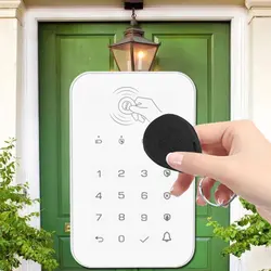 Wireless Touch Keyboard Lock 433Mhz Frequency Ev1527 Encoding For Arms Disarms Security System Passcode RFID Connected Alarm Hub