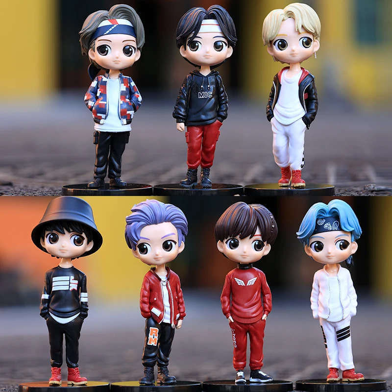 15 см Q Posket Bangtan Boys Group модель игрушки KPOP Star TOP A.R.M.Y ПВХ брелок экшн-фигурки Bt Kid |