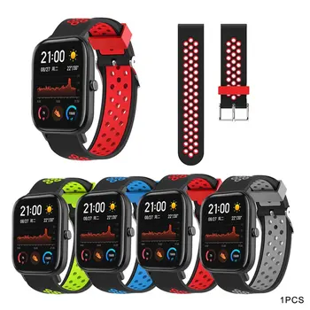 

Fashionable Personality Watchband Two-Color Vented Pin Buckle Strap Replacement Strap For Amazfit Gts Watch