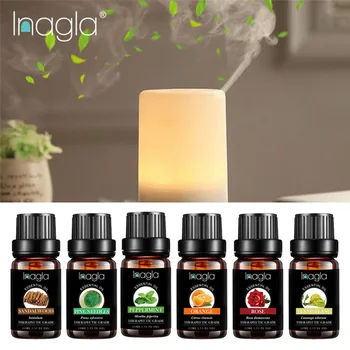 

Inagla 10ml Pure Essential Oils for Aromatherapy Diffusers Lavender Myrrh Lemongrass Orange Lemon Oil Home Air Care