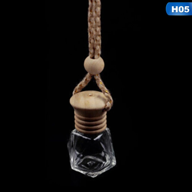 Glass Clear Refillable Car Fragrance Perfume Air Freshener Hanging Bottle Car Perfume Empty Bottles