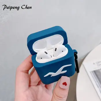

Cute Cartoon Seagull Earphone Case for Airpods Cover Soft Silicone Slim Earphone Cover for Airpods 2 Protective Strap Case Bag