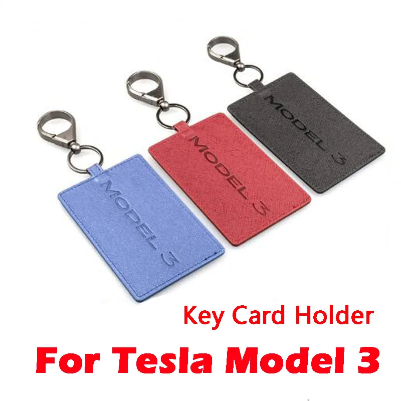 

For Tesla Model 3 Car Key Card Holder protective sleeve leather card case Decoration accessories