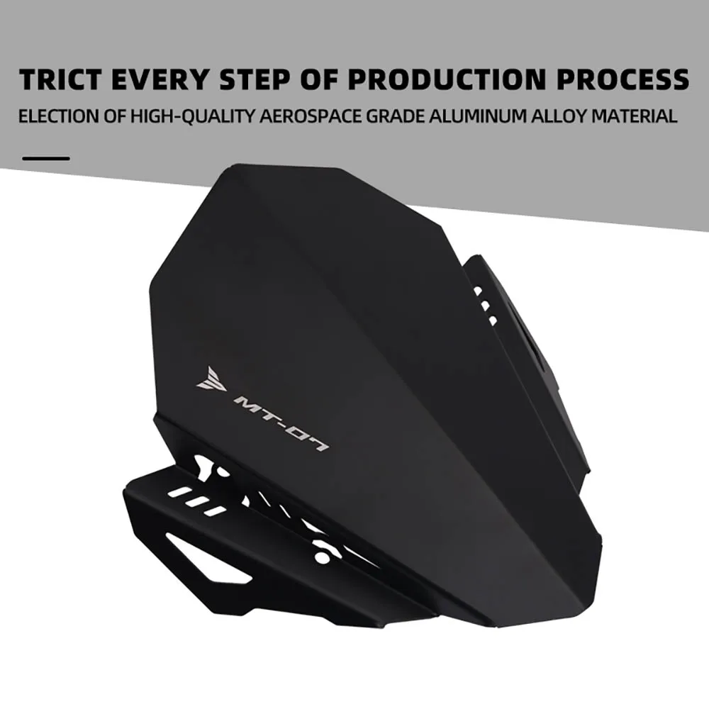 Motorcycle CNC Front Windscreen Wind Deflector Windshield Upper Cover Kit For YAMAHA MT-07 MT 07 MT07 FZ-07 FZ07