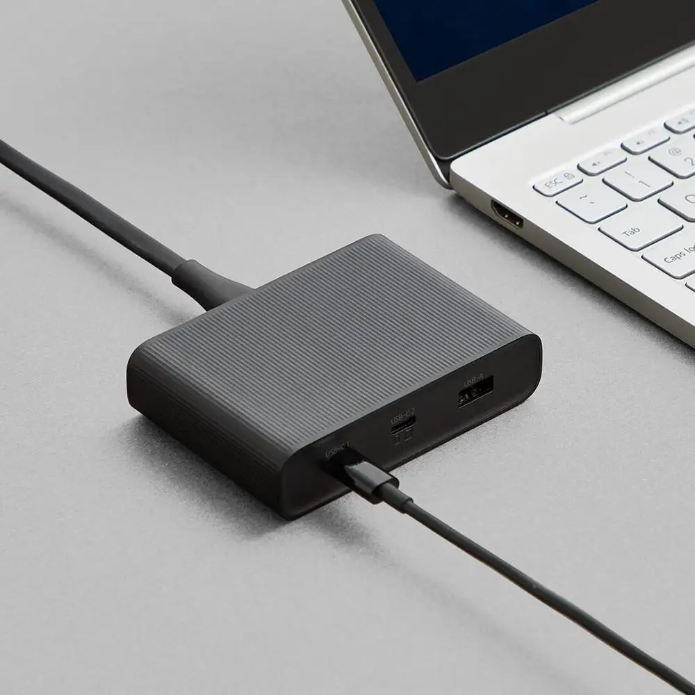 Оригинальное настольное зарядное устройство Xiaomi ZMI 65 Вт 3 порта PD3.0 USB 2C1A для Android iOS переключатель PD 3,0 QC умный выход Макс Solo c1-65w c2-1