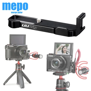 

C-G7X Mark III Microphone L Extension Bracket for Canon G7X Mark IIIQuick Release Extend Plate Cold Shoe LED Light Mic Mount