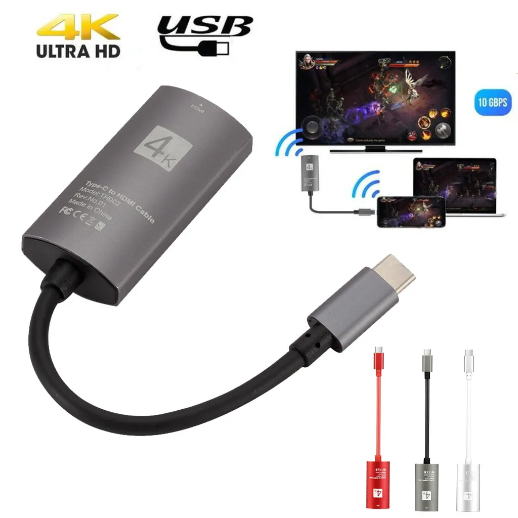 

Type C HDMI Adapter 4K USB 3.1 Type C USB-C to HDMI HDTV Adapter Converter Cable For Samsung Galaxy Note 10 FW3