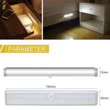 Светодиодный светильник под шкаф с ПИР батарея датчика движения управляемый светодиодный комплект одежды освещение ночник для шкаф для одежды ванная D4