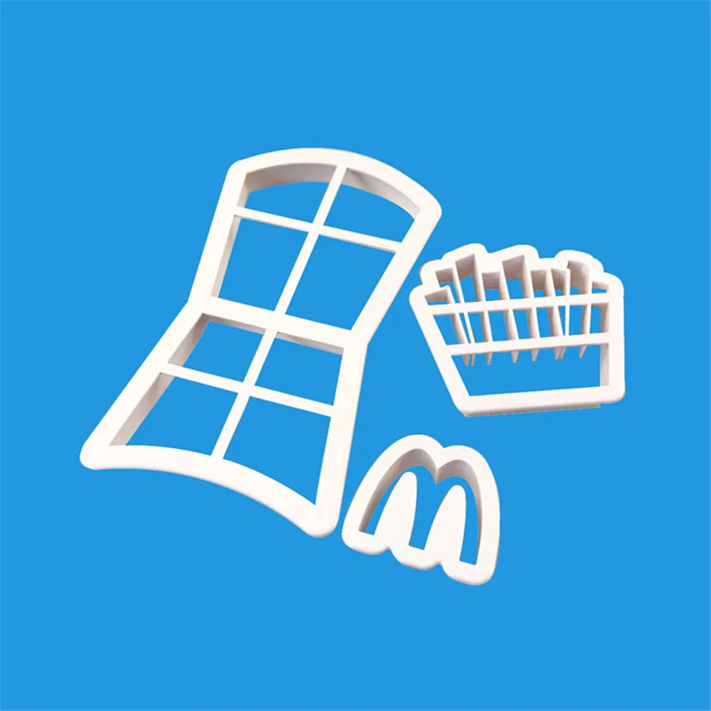 New 3pcs French fries shaped cookie cutter Cake tools Birthday Baking decorating  fondant cutter tools Fondant Sugarcraft Mold0