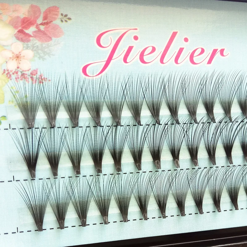 Individual Eyelashes 3 Lines 20D Premade Volume Fans Eyelashes C D Curl Flare Cluster Long Lashes 5