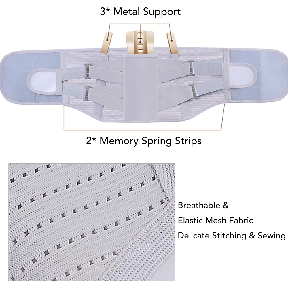 Саморазогревающийся Поясничный поддерживающий пояс диск грыжа медика облегчение боли талии спины стальная пластина Brace корректор Регулируемый эластичный