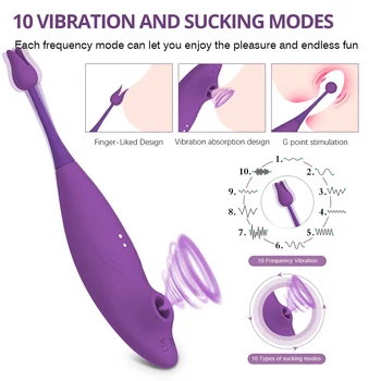 Female Vibrators 10 Modes Vibration and Sucking for Women Vagina Clitoris Stimulator Sex Toys 18 Years Old Erotic Adult Supplies 2