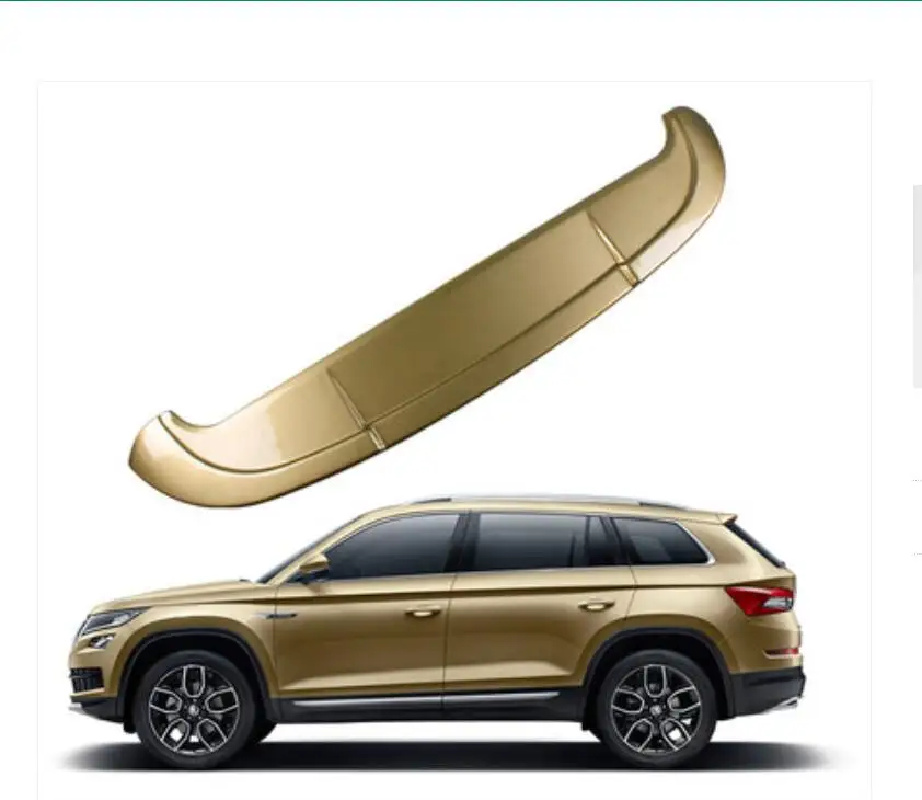 Золотой ABS заднее крыло багажника выступ Спойлеры для Skoda KODIAQ - Цвет: Золотой