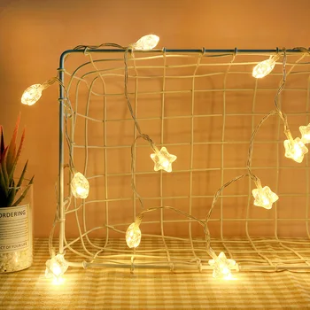 

20LED Five-Pointed Star Light Mushroom String Light Christmas Decoration Family Wedding Party Holiday DIY Decoration Accessories