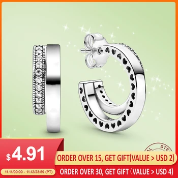 

2020 New 925 Sterling Silver Earrings Arrival Fashion Classic Geometric Women Earrings Asymmetric Earrings Jewelry