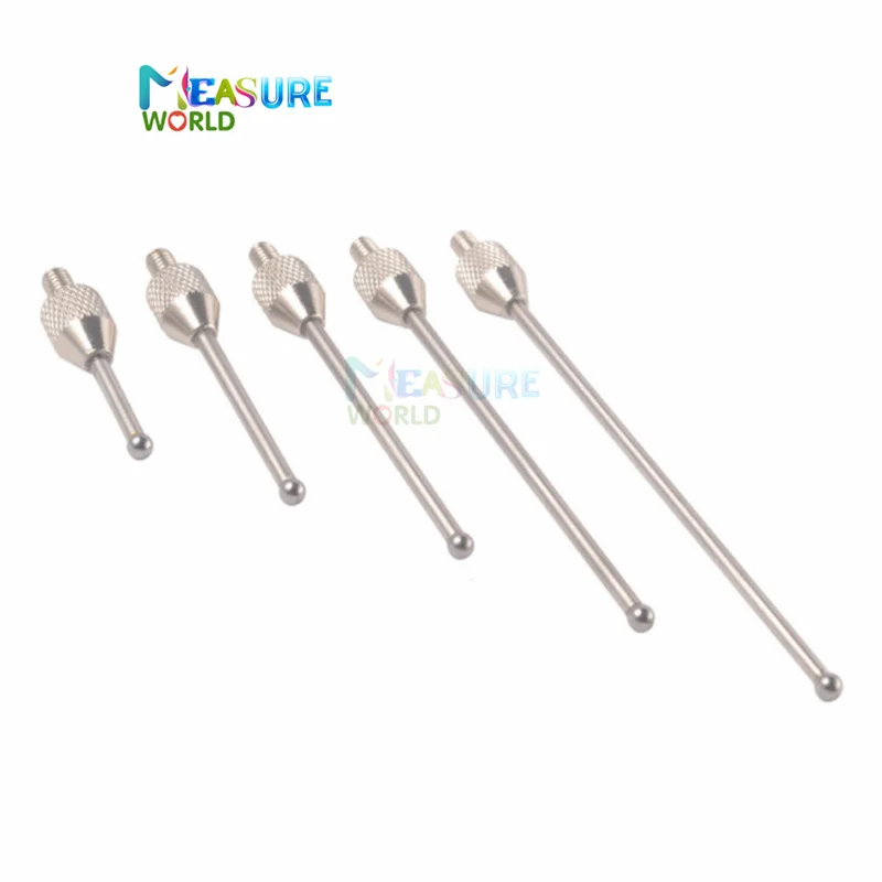 2mm Ruby Tungsten Steel Head OD 10mm 20mm Measure Length M2.5 Thread Micrometer Height Lever Dial Test Gauge Tip Indicator Probe test gauge probe