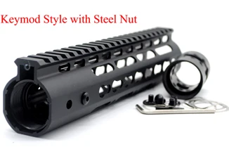 Aplus 9 ''дюймовый черный Сверхлегкий Keymod/M-lok стиль Handguard Rail Fit. 223/5. 56 M4/M16/AR-15 Picatinny поплавковая система крепления - Цвет: Keymod Steel Nut