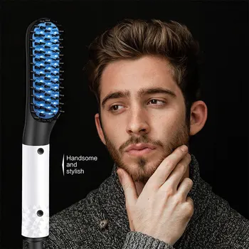 

Beard Straightener Hair Straighten Straightening Comb Multifunctional Hair Comb Brush Hair Curler Quick Hair Styler for Men