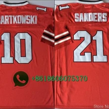 A+++ Качественная мужская футболка для взрослых#10 steve BARTKOWSKI#2 SANDERS Deion