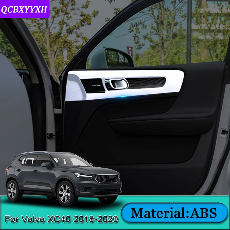 Автомобильный Стайлинг подходит для Volvo XC40- ABS Автомобильная внутренняя дверная чаша наклейки блестки крышка рамка Автомобильные аксессуары
