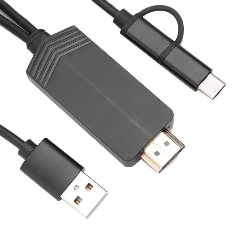 Micro USB/type-C-HDMI кабель высококачественный прочный простой удобный Mirascreen HDMI кабель LD24 конвертер сплиттер