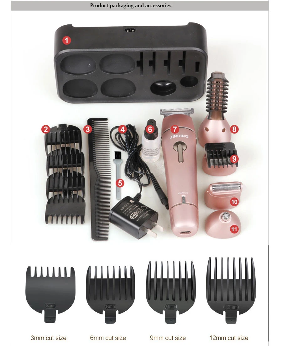 Ножницы для стрижки волос электрические триммер 5 в 1 комплект, в том числе для стрижки волос тела Нож Бритва, нос триммер для бровей tondeuse Мозер SU60