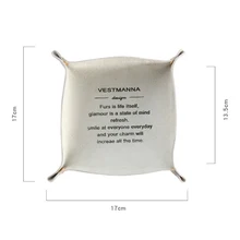  2019 New Nordic Style Simple PU Leather Multifunctional Home Organizer Tray, Jewelry, Lipstick, Storage Plate, Desk Key Trays 