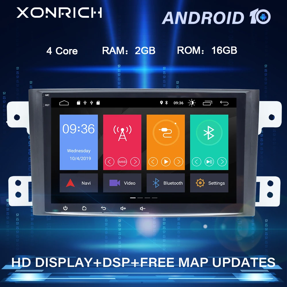 2 Din Android 10 автомобильный dvd gps головное устройство для Grand Vitara 2005 2013 мультимедийная