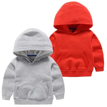 2020 Autumn Children Hoodies For Boys Girls Solid Color Sports Sweatshirt Baby Cotton Pullover Pocket Outerwear Kids Clothes 1
