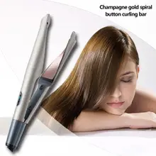 2 в 1 Профессиональные бигуди для волос сухой влажный двойной спиральный ЖК-выпрямитель температуры турмалин керамический набор инструментов для стрижки