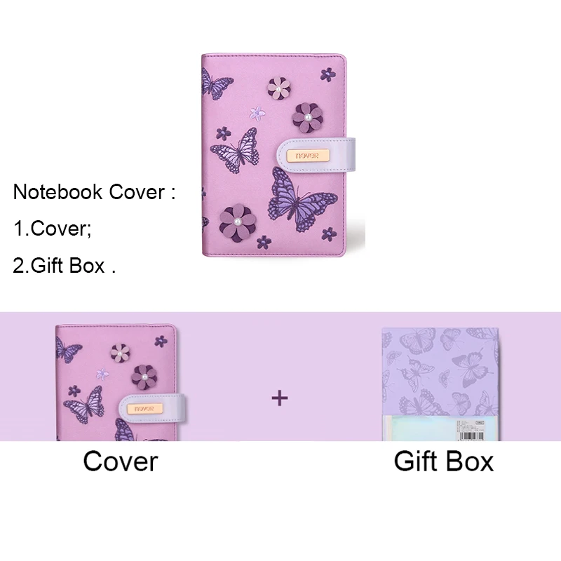 Butterfly cover Never Embroidery Butterfly Fabric Cover Notebook Agenda Planner Organizer Monthly Schedule Diary School& Office Stationery - Цвет: Butterfly cover