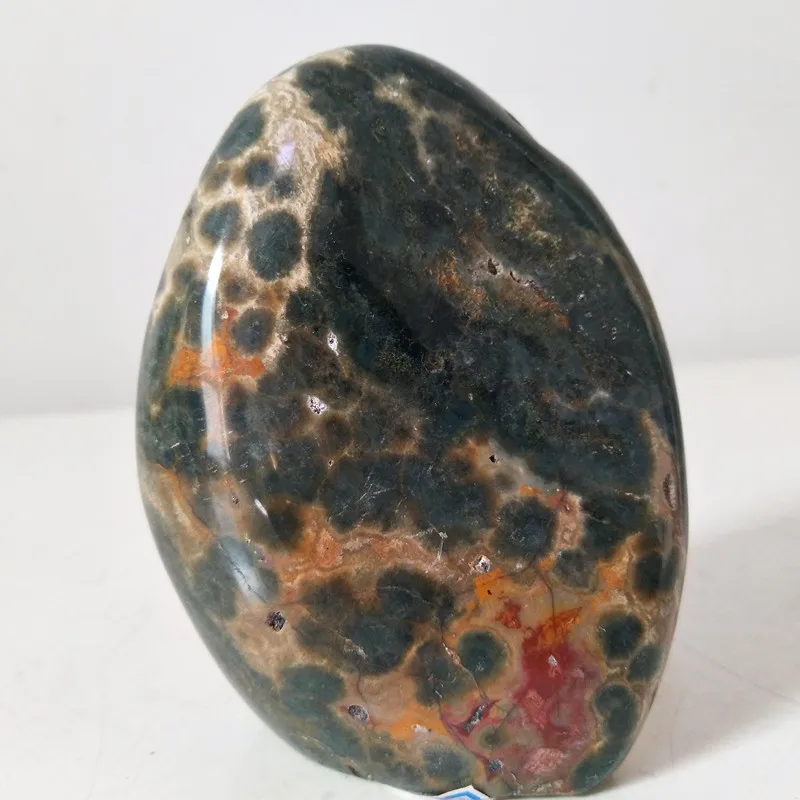 Natural sea jasper stone sea gem feng shui decoration beautiful home decoration desk display - Цвет: A5    360g     96mm