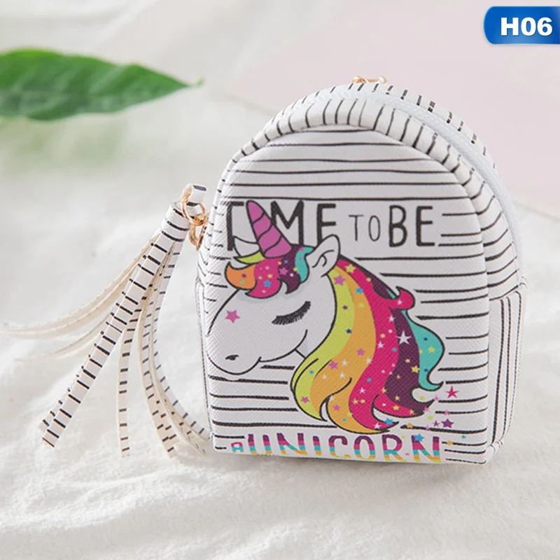 H06 Маленький кошелек с подвеской, модный мини-кошелек на молнии из искусственной кожи, сумочка для монет - Цвет: H06