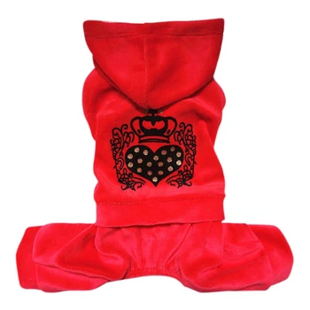 

Puppy Chihuahua Clothing Pet Winter Warm Jumpsuit Overalls Puppy 4-legged Hooded Coat Pets Dogs Clothing Chihuahua York