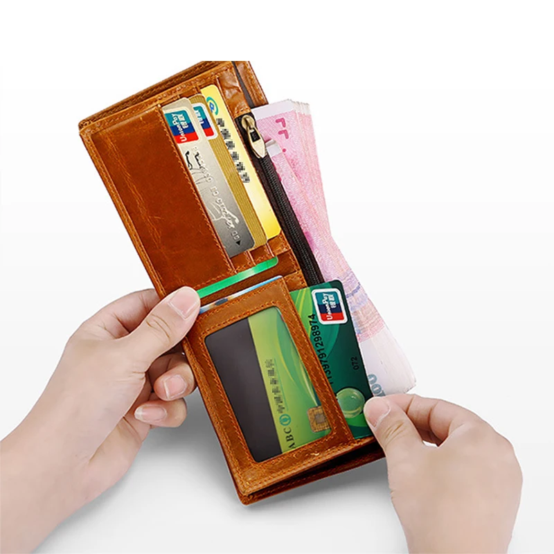 Мужской кошелек, натуральная кожа, кошельки, RFID Блокировка, противоугонная, короткая, двойная, мужская, короткая Сумочка, кредитный держатель для карт, бизнес сумка для денег