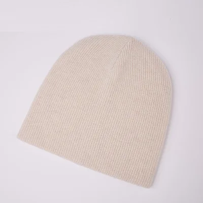 Light Beige Чистый шерсть шапка зимняя мужская женская унисекс плюс толстый двухслойный теплый Модный корейский керлинг капот - Цвет: Light Beige