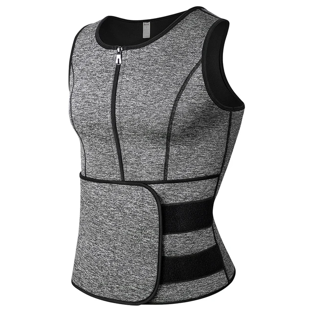 Mens Waist Trainer Sauna Sweat Vest Weight Loss Body Shaper