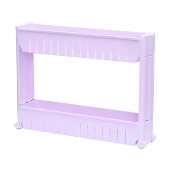 

Kitchen Slide Fridge Freezer Space Saver Organizer Storage Rack Holder Shelf Storage Refrigerator Shelf condiment Bottles Holder