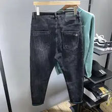 Pantalones vaqueros inteligentes para hombre, jeans elásticos azules rectos, a la moda, para negocios, no incluye cinturón, primavera y otoño, 2022